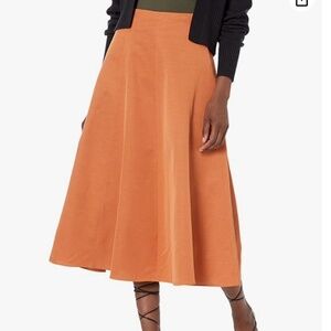 Vince Orange/Dusk A-Line High Rise Skirt